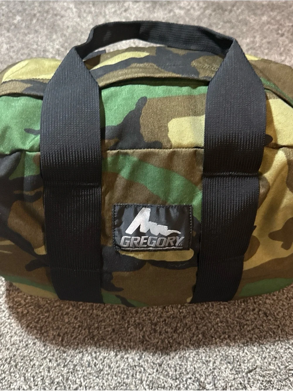 Vintage Gregory Old Logo Woodland Camo Small Tote Bag